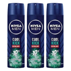 NIVEA 妮維雅 瞬間酷涼系列 男士止汗爽身噴霧 柑橘, 150ml, 3瓶