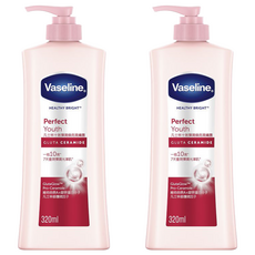 Vaseline 凡士林 十效彈潤煥亮潤膚露 320ml 2入組, 深層保濕 改善暗沉 彈潤亮白, 2瓶