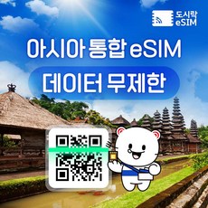 [eSIM] 아시아 eSIM 데이터 무제한 22개국 베트남 유심 아이폰e심 도시락eSIM