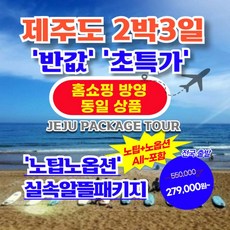 [제주도] 제주도 2박3일 【홈쇼핑 동일 상품】【가성비/반값 초특가】 5.노팁+노옵션 패키지