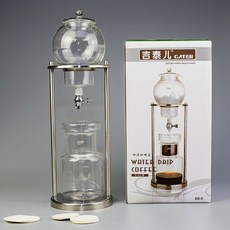 600ml 콜드 브루드 립 커피 메이커 커피 포트 수출 커피 실버 골드, 1개