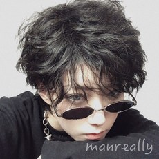 BLAVALLEY 남자가발 멋진 짧은 생머리 패션 통가발G16, 사진색