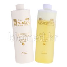 [머리손질]럭셔리 웰빙 스피드 볼륨 펌 제1제 1000ml+제2제1000ml (대용량)/연화없는 열펌/웨이브펌/, 1L, 1개