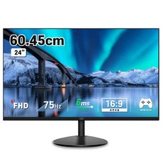 디엑스 60.5cm (24인치) 75Hz 사무용 게이밍 컴퓨터 모니터 DX245HDMI