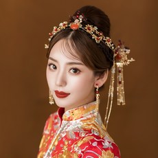 수화복 헤어액세서리 신부 중국식 심플 태슬 화관 족두리 걸음을 흔들었다 통큰 고대복장 여성
