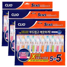 클리오 센스인터덴탈 초극세모 칫솔 30개 (5+5입 x3개)