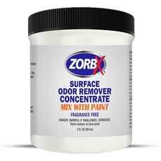 ZORBX 3 Oz 농축 표면 냄새 제거 페인트 첨가제 벽 천장 모든 표면용 2갤런에 1병 혼합 연기 곰팡이 화재 피해 요리 애완동물의 제거에 도움을 줍니다 Q1047898