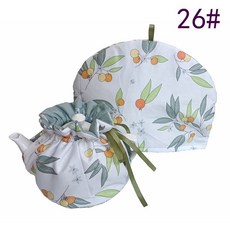 티팟 런던 도자기 티 코튼 따뜻 장식 냄비 빈티지 꽃 절연 차 주전자 커버, 35x25cm-1pcs, Simple rectangular D, 1개