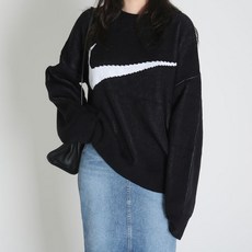 라이트무드 남녀공용 슈프림 나이키 스우시 니트