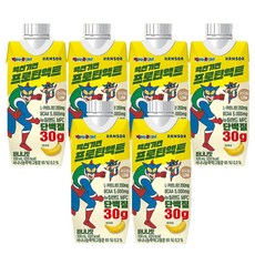 짱구 액션가면 프로틴액트 바나나맛 단백질음료 330ml x 6개