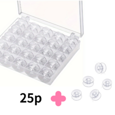 25p 보빈과 플라스틱 보관케이스 + 추가 보빈 5개증정, 투명25p보빈케이스+추가보빈5개, 2세트