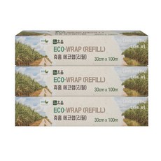 휴홈 에코 주방 위생 비닐랩 대용량 리필랩, 3개