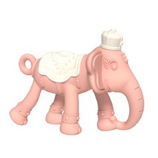 앙쥬 3D 코끼리 치발기, 핑크, 1개