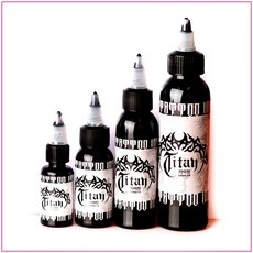 타투잉크 타투색소 반영구 문신색소 타투재료 Tattoo ink black color - 타이탄 블랙 라인전용, 2oz, 1개