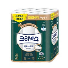 크리넥스 천연 펄프 데코 & 소프트 3겹 화장지 30m, 24개입, 1개