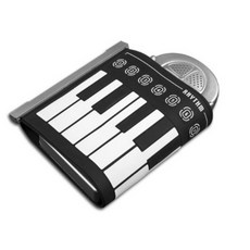 롤업 포터블 49건반 전자피아노 49k 휴대용 전자 피아노, 화이트