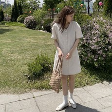린넨미니원피스