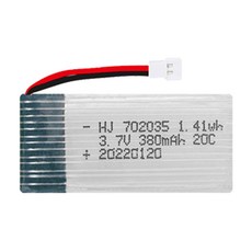 올칩 3.7V 380mAh 드론배터리 소형 RC 쿼드콥터 예비용 교체 부품 Hubsan X4 H107C DFD F180 F180C, 1개, (X4) 3.7v 380mah(MOLEX)
