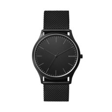 Skagen 남성용 Jorn 미니멀리스트 스테인리스 스틸 쿼츠 시계 SKW6422 블랙.