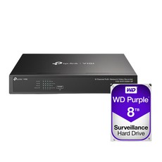 티피링크 VIGI NVR1008H-8P＋8TB HDD 8채널 POE NVR 녹화기 세트 - nvr1008h-8p