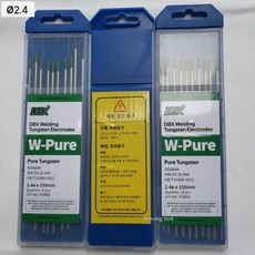 디빅스웰딩 텅스텐 전극봉 순 텅스텐봉 WP (녹색) 2.4mmx150mm 강종-알루미늄 성분-순텅스텐 99프로 10개입, 10개