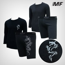 메이프 웜바디 남자 기능성 보온 내의 긴팔+하의5부 타이즈 세트