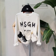MSGM 밀라노 레터링 맨투맨 티셔츠 3컬러