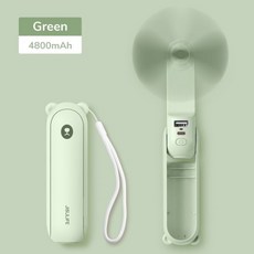 동파 방지 얼음 방지 완전방한 JISULIFE 휴대용 선풍기 3 IN 1 미니 핸드헬드 쿨링 저소음 작동 전기 USB, 4800mAh green F8X, 01 4800mAh green F8X