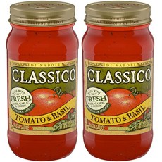 Classico Tomato and Basil Pasta Sauce 클래시코 토마토 앤 바질 파스타 소스 24oz (680g) 2팩