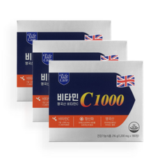 라이프케어 고함량 비타민C 1000 180정 X 3박스 영국산비타민/항산화 (정제)