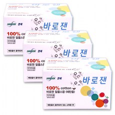 한독 바로잰 스킨스왑 100매/알콜/에탄올/소독/솜/스왑, 3개+뽀로로 뿌띠젤리1팩