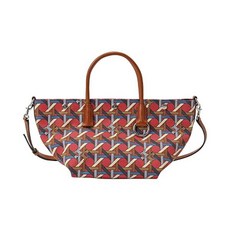 Tory Burch 토리버치 2WAY 토트백 숄더백 Canvas Basketweave 스몰 Tote 여성 레드멀티컬러 비즈니스 가방 데일리 고급