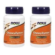 나우 푸드 츄이자임 90정 2팩 NOW Supplements ChewyZymes Broad Spectrum Chewable Enzymes Berry