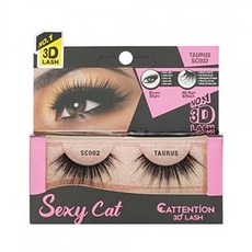EBIN NEW YORK CATTITUDE 3D LASHES 황소 자리 섹시한 고양이 속눈썹 가볍고 재사용 가능 잔인성 없음