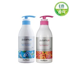 에버미라클 풀라무 EM 헤어 샴푸 500ml + 트리트먼트 500ml/비듬방지/두피케어/가는모발, EM 샴푸 500ml + 트리트먼트 500ml