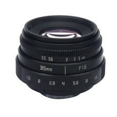STK35mm F1.6 APS-C C 후지 필름 FX NEX 마이크로 4/3 EF-M 용 CCTV 렌즈 장착 - 검정색, 단일상품