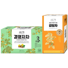 쌍계 감잎차 결명자차 마시는차 티백차 100개입 2개 1세트