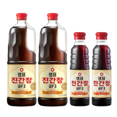 샘표 진간장 금F3 1.7L 2개 + 금F3 860ml 2개