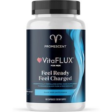 Promescent 비타플럭스 산화질소 보충제 LG 아르기닌 시트룰린 남성용 양질의 건강한 혈류 지원 부스터 180캡슐