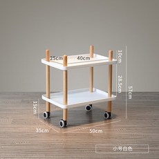 무빙트롤리 이동식트롤리 브루네트롤리 가습기테이블 모듈선반 틈새, 스몰화이트, G.스몰 흰색