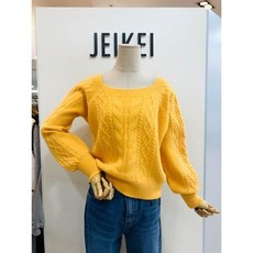 [갤러리아] 제이케이꽈배기스퀘어넥니트티셔츠(JJNKT008B)