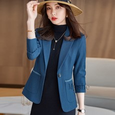 [Myshe]여성 정장자켓 오피스룩 슬림핏 숏 자켓 봄 가을 Four616FEI616XF08