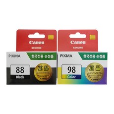 캐논 PG-88 CL-98 잉크 PIXMA E500 E510 E600 E610, 4색세트, 1개