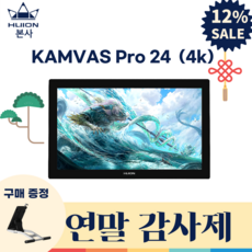 [휴이온 본사 스토어] 휴이온 액정타블렛 24인치 Kamvas Pro 24 (4K) 초고화질