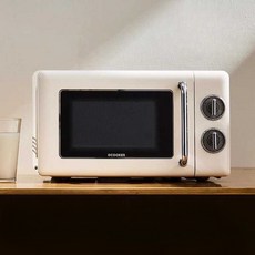 복고풍 기계식 전자레인지 20L 700W, 레트로 화이트(플레이트 가열 업그레이드)