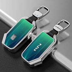 CABULE 기아 스마트키 폴딩키 키케이스 메탈 풀커버 키케이스 쏘렌토 스포티지 셀토스 레이 카니발 K8 K5 EV6 모닝 K3 모하비 적용 키케이스 키홀더, 그린, 기아 D타입