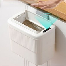 프로그킹 음식 쓰레기통 음쓰통 씽크대 잔반통 자동 뚜껑 걸이형 짬통 냄새차단 주방용