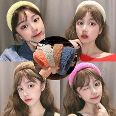 리시 뽀글이 컬러풀 머리띠 헤어밴드
