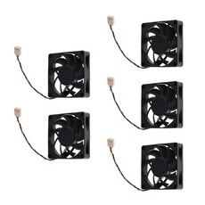 FWT 5Pcs 70x70x15mm 12v DC 브러시리스 미니 냉각 팬 PC 용 더블 볼 베어링, 설명한대로, 플라스틱, 검은