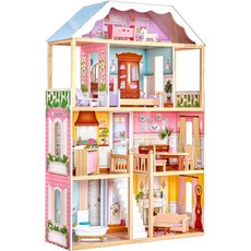 프리미엄 키드크래프트 샬롯 클래식 원목 인형하우스 14피스 액세서리 세트 12인치 인형용